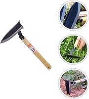 Vista 6 de Jardín japonés Paisajismo Triángulo Azada Herramienta de Jardín Pala de jardín Japonés Mango de madera de acero inoxidable Mango Triángulo Deshierbe