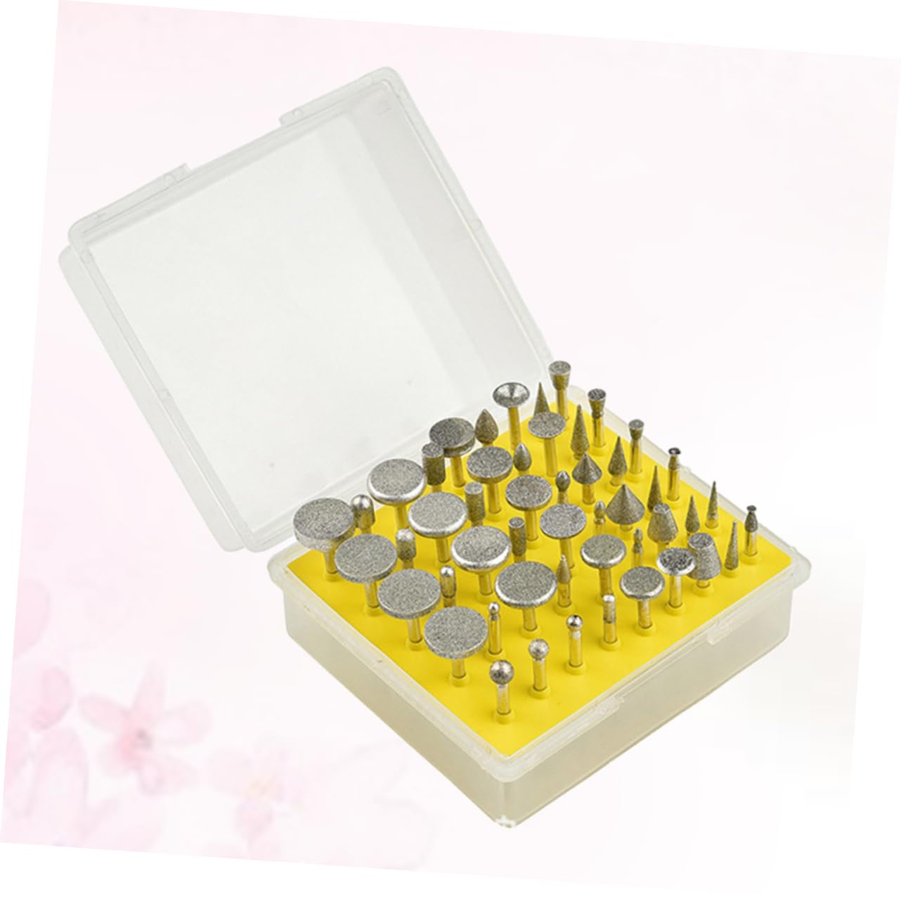 Holibanna 50pcs Diamond Grinding Burr for Rotary Tools Versatile Polishing Cutting Heads for More Jewelers and Hobbyists