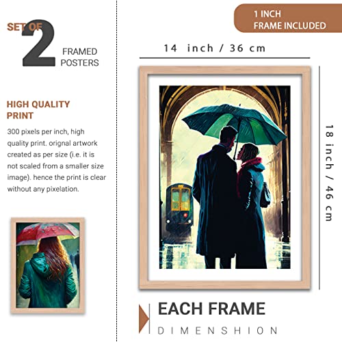 Image of kotart Paintings Modern Art Wall Decor Framed Paintings for Bedroom Room Living Room - Framed Wall Posters /Paintings with Frame - Paintings for Wall Decoration, Set of 5 - Combo18