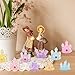 SaiDian 10Pcs Luminous Miniature Fairy Castle Cartoon Resin Castle Decoration for Garden Pots Courtyards Desks for Crafting Mini Crystal House