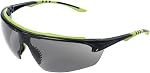 Sellstrom Stylish, Slip-Resistant, Lightweight, Anti-Fog Coating Protective Eyewear Safety Glasses, Clear Lens, Light Frames, Ultra-Thin Co-Molded Temples, Soft Nose Piece (Qty 1), Black/Green, S72000