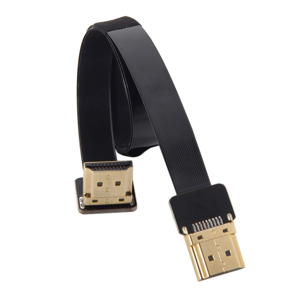 CYFPV FPV HDMI macho a ángulo superior 90D HDMI macho HDTV FPC cable plano para FPV HDTV Multicopter fotografía aérea (1.6 ft) 4
