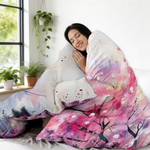 Edredón botánicos y flores de acuarela King reversible de tacto suave 6