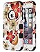 iPhone 6 Case, ULAK Shock Absorbing Case with Hybrid 3in1 Soft Silicone + Hard PC Cover for Apple iPhone 6 4.7 inch (Flora/Black)