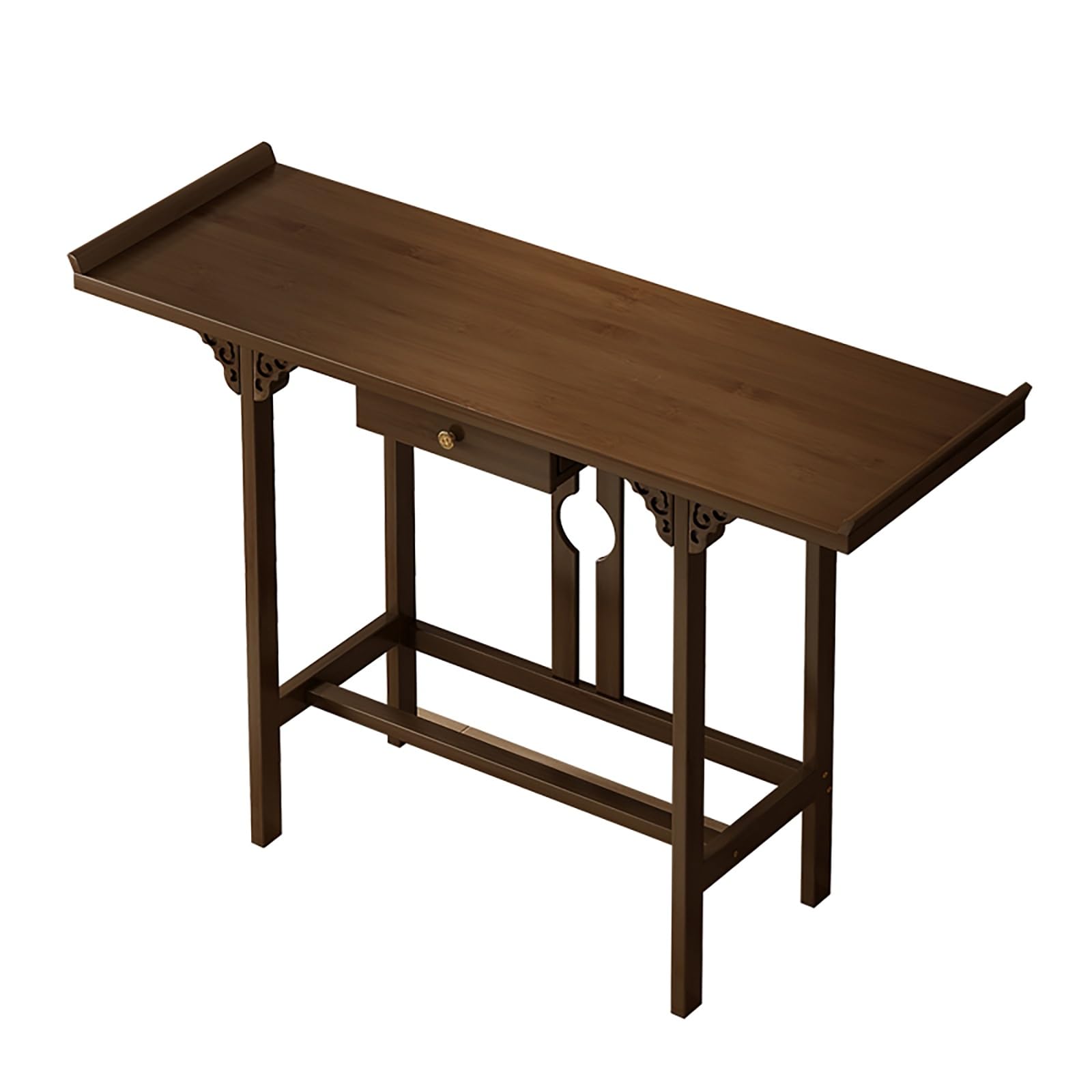 Mesa de Altar Budista Tallada a Mano con Cajón para Meditación en Casa 120cm