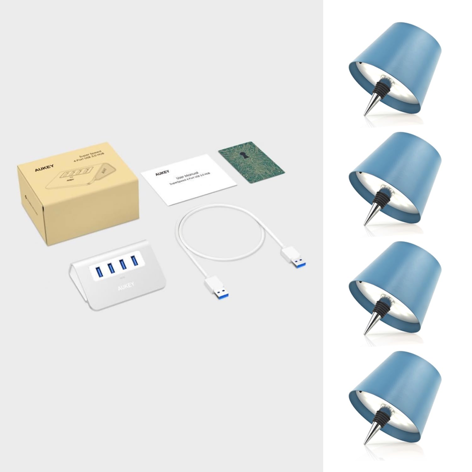 MU LIN Lámpara de botella táctil recargable inalámbrica, regulable, 3 colores LED, para sala de estar y restaurante, 4000 mAh