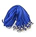 Beebel™ 50PCS 32-Inch Flat Lanyards with Badge Clip (Blue)
