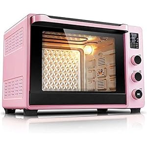 Slimme Oven, Elektrische Mini Oven Met Kookplaat Huishoudelijke Bakken Taart Oven 40l Huishoudelijke Automatische Mini Oven LED Display Convectie Aanrecht Broodrooster Oven Gelukkig Leven