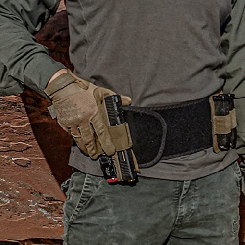 Acetac Universal Pistol Holster For Ccw With Hook And Loop System, Handgun Wrap With Adhesive Backing, Gun Safe Accessories For Handgun Holster Storage Solution (Coyote Brown) #TOP4