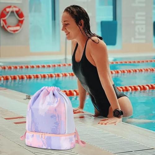 Sac natation séparation sec humide avec cordon de serrage ergonomique - 2
