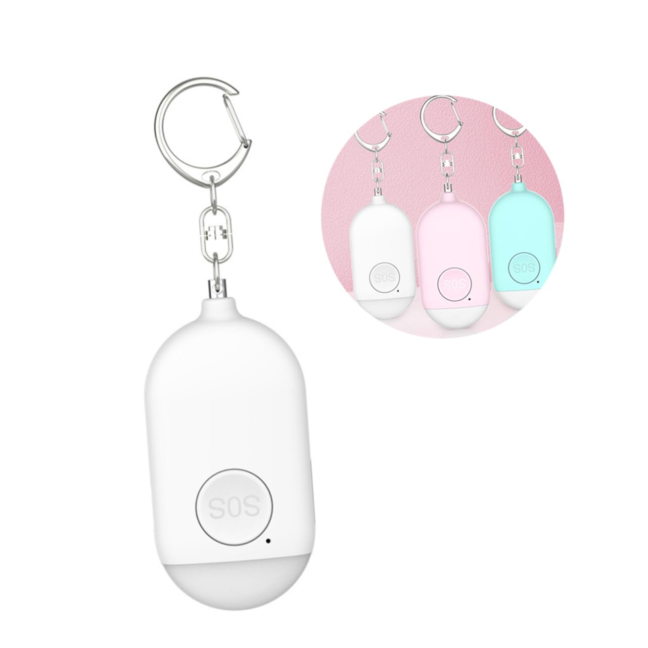 OSALADI 3piezas Alarma Personal De Seguridad para Mujeres Dispositivo De Emergencia De Linterna para Correr Viajes y Uso Nocturno Protección Efectiva y Fácil De Usar