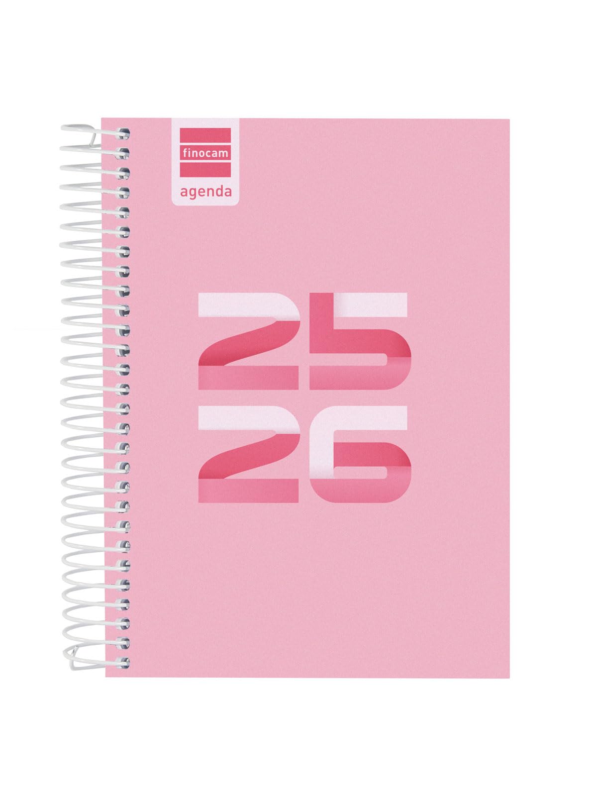 Finocam - Cool Agenda 2025 2026 1 Day Page September 2025 - June 2026 (lesson course) + July and August summary Rose Spanish