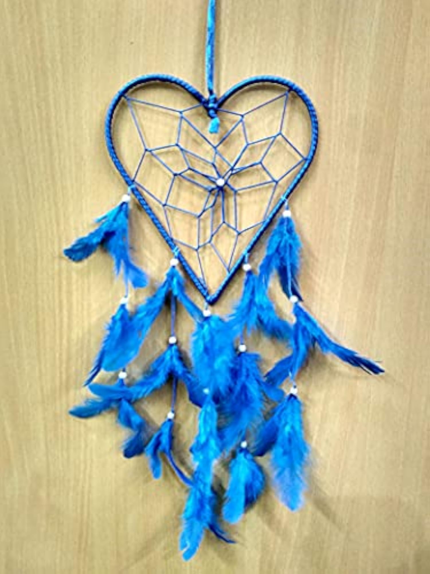 Handmade Feather Heart Dream Catcher for Home Decor