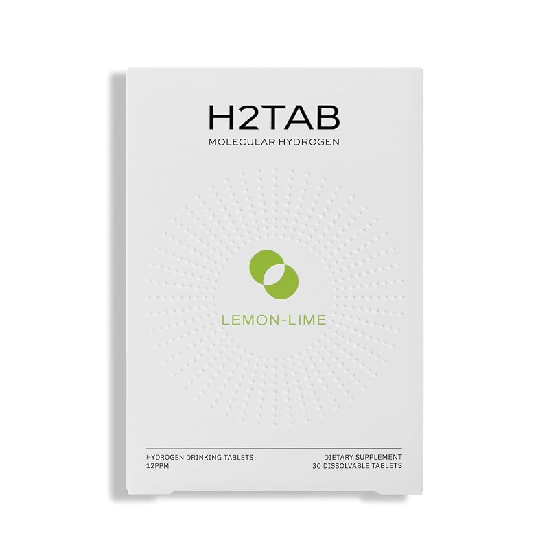 H2TAB Tabletes de magnésio para água com hidrogênio molecular, sabor limão-lima, 30 unidades