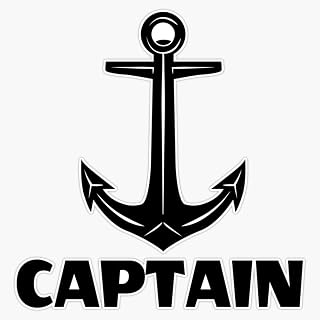 Captain Skipper Ocean-Going Boat Anchor Freighter Sailing Ship Motorboat Sticker Bumper Sticker Vinyl Decal 5"