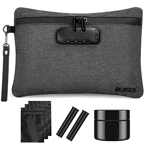 Smell Proof Bag, Smell Proof Containers With Combination Lock, Smell Proof Stash Bag, Money Safe Organizer, Odor Proof Case Storage Bags For Travel, Smell Proof Pouch With Smell Proof Baggies (Black) #TOP7