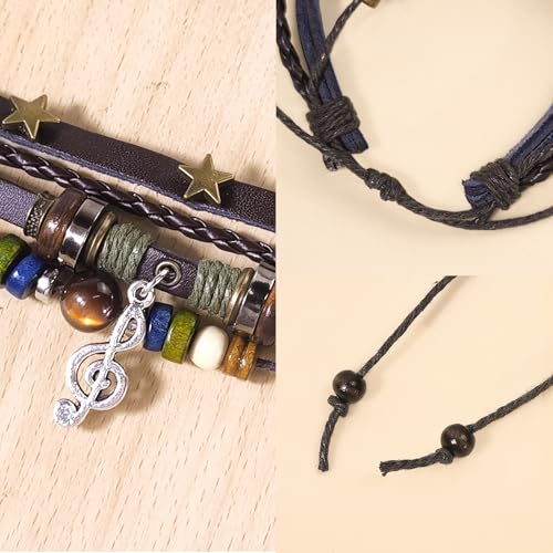 Handmade Multi-Strand Beaded Bracelet,Fairy Core Grunge Accessories,Hippie Clothes for Women Bohemian,Therian Bracelet for Men,Boho Style Clothing Girl Jewelry4