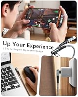 ZKAPOR USB C auf USB C Kabel [2Stück 2M], USB-C Kabel 90 Grad Winkel 60W Schnellladekabel USB Typ C für iPhone 16/15 Pro Max/Pro, Samsung Galaxy S25/S24, Pad Pro, Air, Huawei P60 /Mate 60 - Grau – Ansicht 4