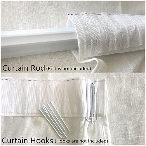 Zhh Crochet Curtain Embroidery Hook Flower Panel For Living Room Bedroom Decor Elegant Rustic Curtain White Sheer Polyester And Cotton Curtain 59 X 70 Inch #TOP6