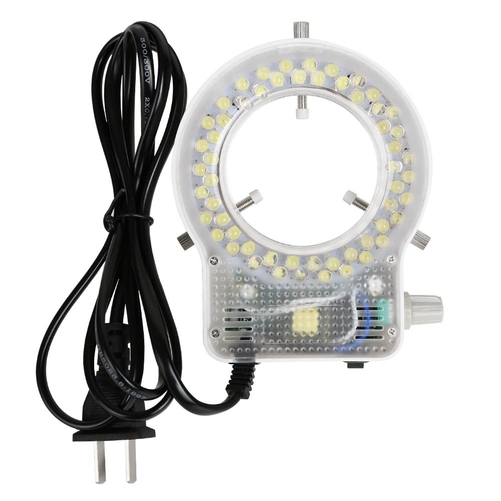 Microscope Microscope LED Ring Light Adjustable Lamp 110V-240V Microscope Circle Light for Industrial Microscope Camera Light Source(White)