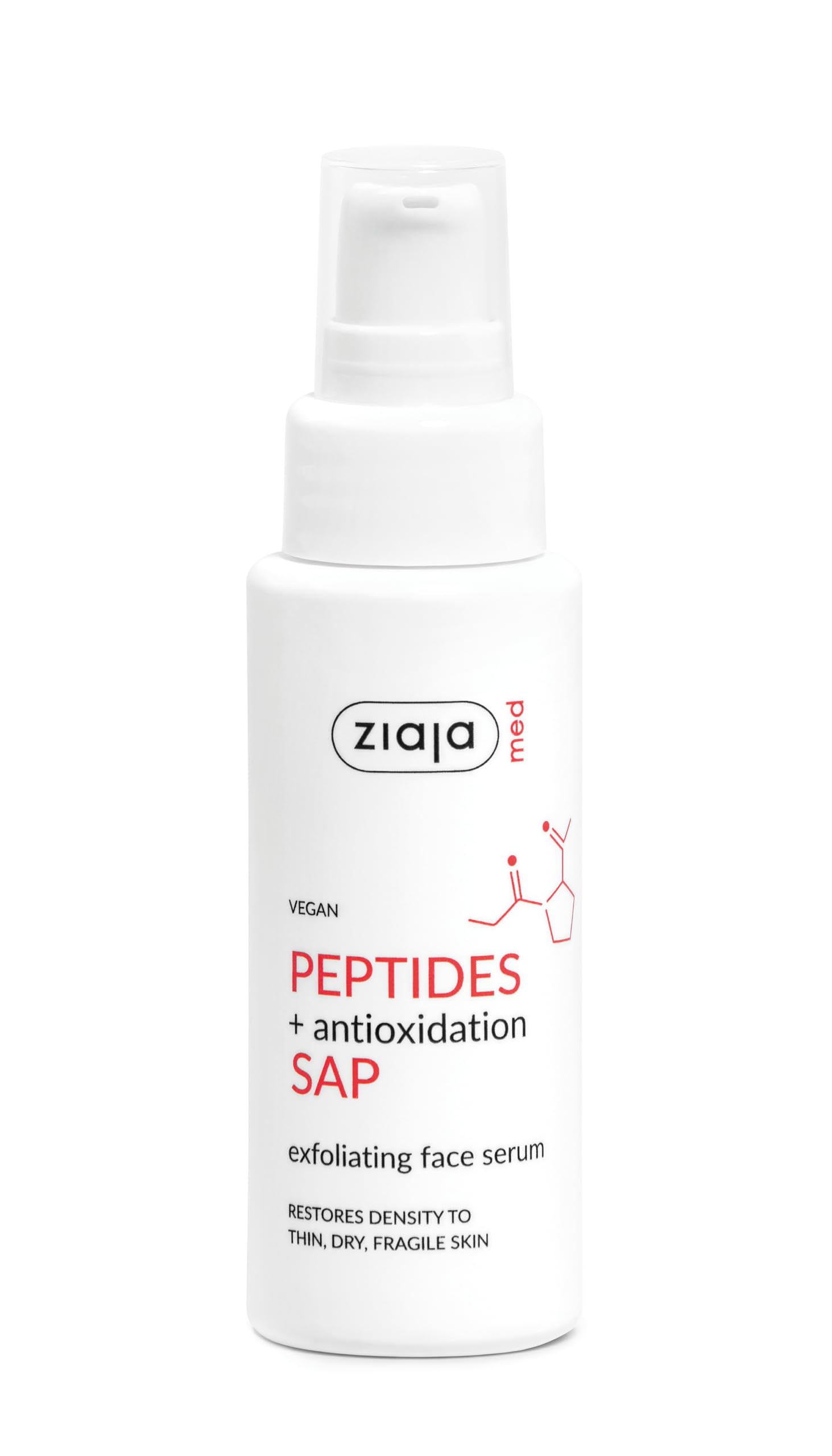 Ziaja Med Peptides Exfoliating Facial Serum with Antioxidant SAP 50ml