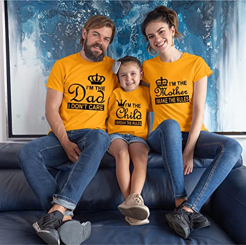 Image of Hangout Hub GiftsCafe.MWG1 Family Tshirt | Best Dad Mom Daughter Ever Printed Tees | Regular Fit Twinning T-Shirts (Cotton | Pack of 3 | Black)