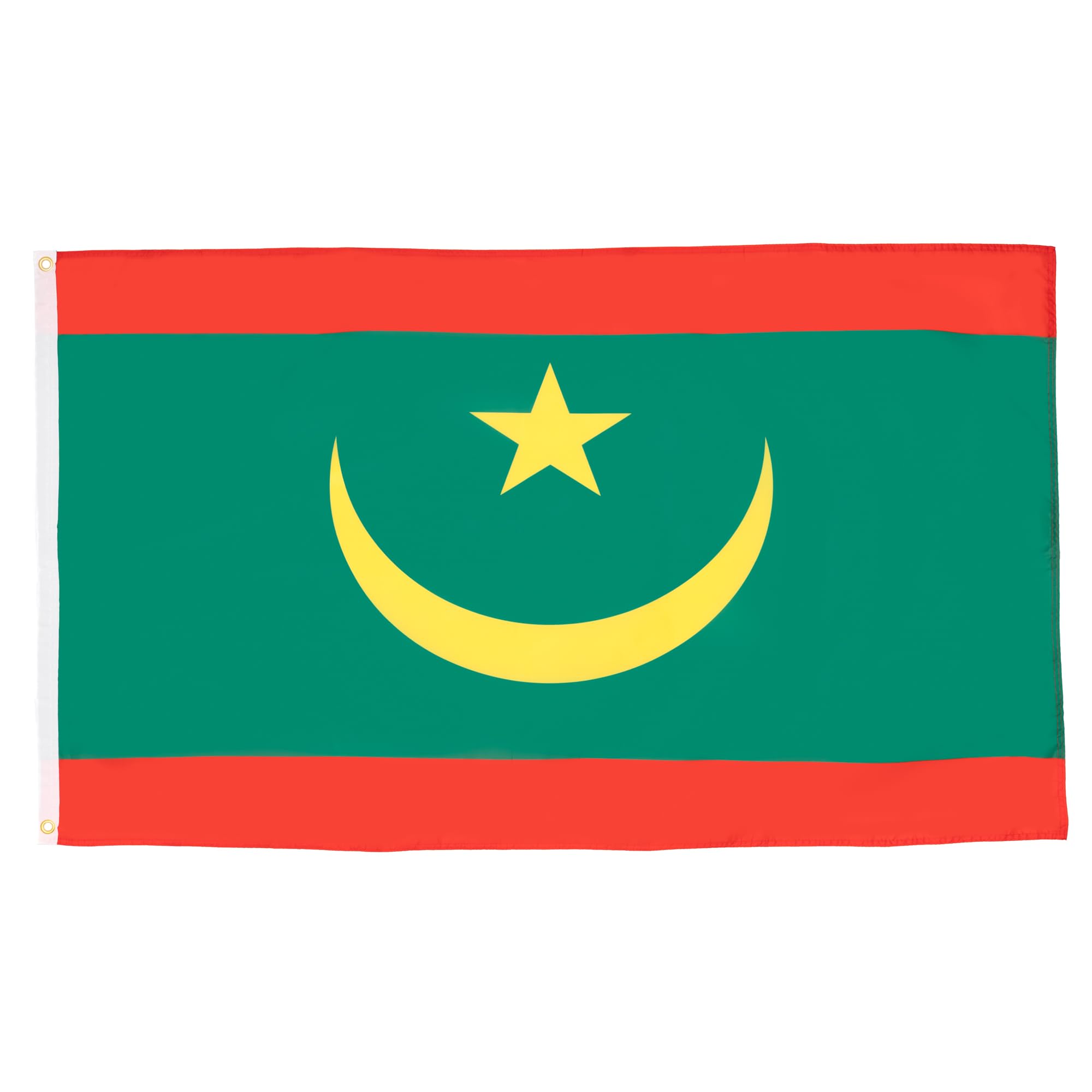 AZ FLAG Bandiera Per Auto Mauritania 45x30 Cm - Bandierina Auto Mauritana Con Supporto Per Finestrino - Poliestere Leggero