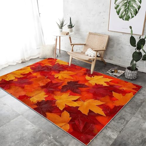 Moquette antidérapante lavable 60x90 cm avec impression feuilles d'érable - 3