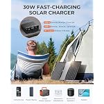 BigBlue 30W Fast Charging Solar Charger with USB-A, USB-C and DC Outputs - Image 2