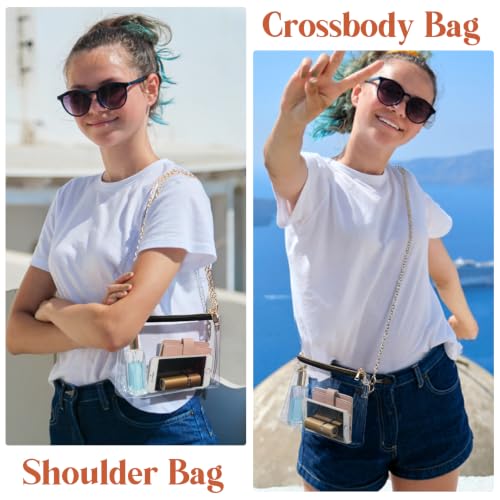 Image of Lorbro Clear Purse for Women, Stadium Approved Crossbody Bag for Concert