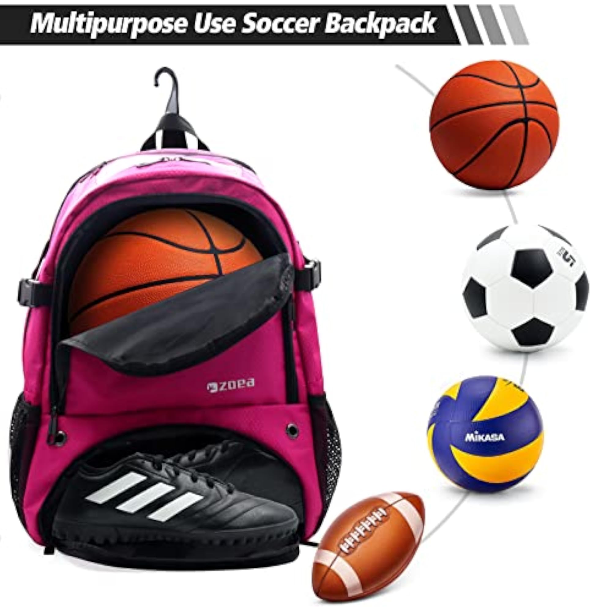 Large Basketball Bag - Backpack for Sports Gear