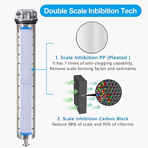 Hansing Whole House Water Softener System, High Efficiency Water Descaler, Heavy Duty Hard Water Filter, Reduce Scale and Chlorine for Heater, Shower Head, Dishwasher, Kitchen Sink and Laundry - Thumbnail 4