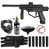 Maddog JT Stealth Semi-Automatic .68 Caliber Titanium HPA Paintball Gun Starter Package - Black