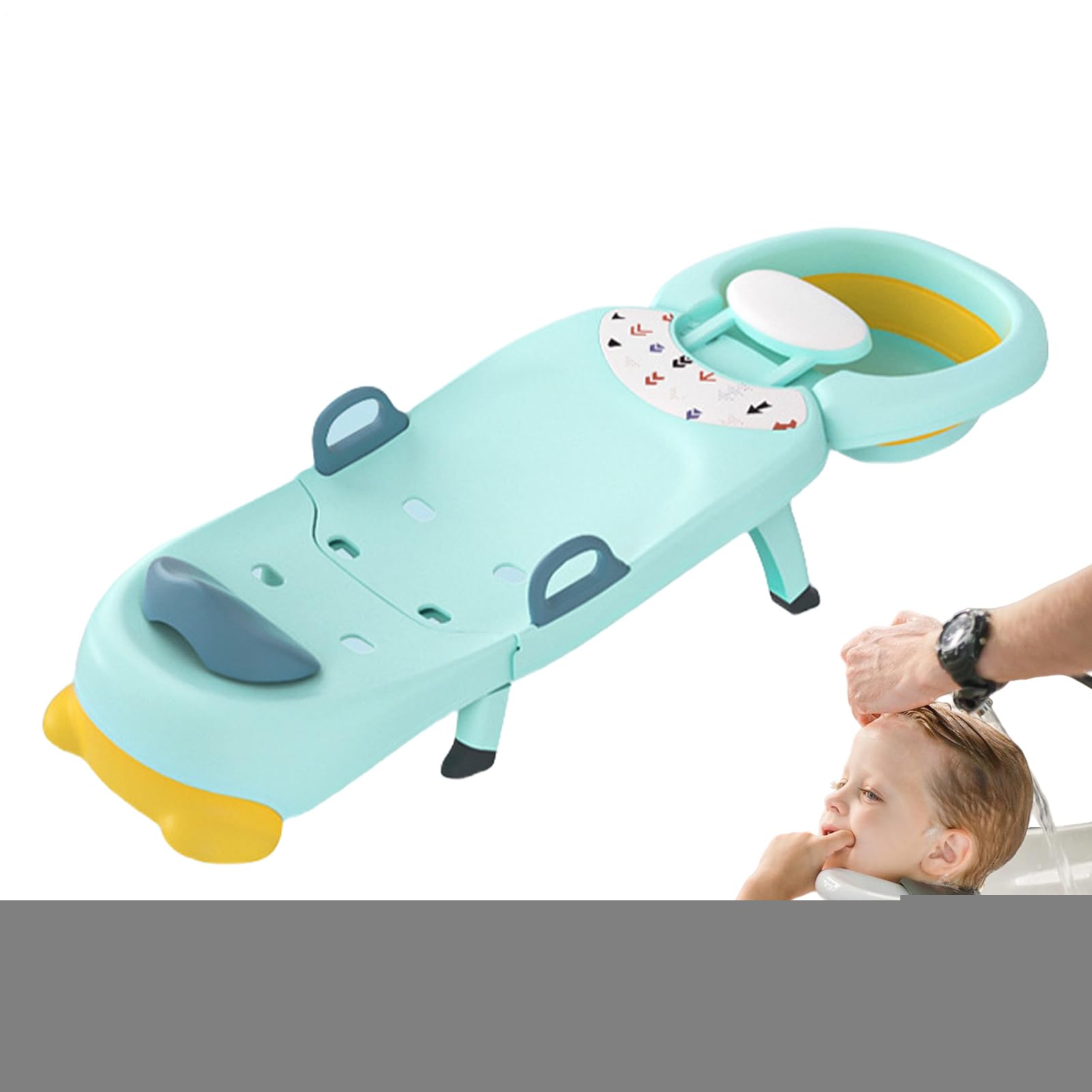 Tragbarer Kinder-Shampoo-Salon-Sitz, tragbarer Kinder-Shampoo-Stuhl, verstellbarer Kinder-Salon-Stuhl, faltbarer Stuhl mit Waschbecken, faltbar, verstellbar, Shampoo-Stühle für Kinder