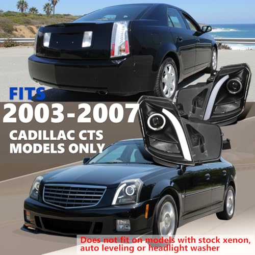 SPEC-D Halo Projector Headlights for 2003-2007 Cadillac CTS - Image 4