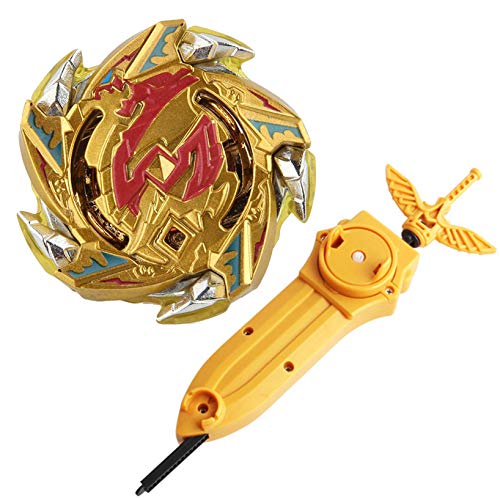 Dwin Bey Battling Top Blade Burst Starter Booster Gold B-113 Hell Salamander.12.Op Toy with String Burst Bey Sword Launcher LR (Left & Right Turning)