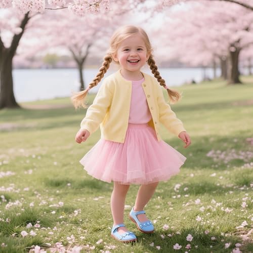 Image of Flaryzone Toddler Little Girl Mary Jane School Uniform Oxfords Flat Dress Shoes