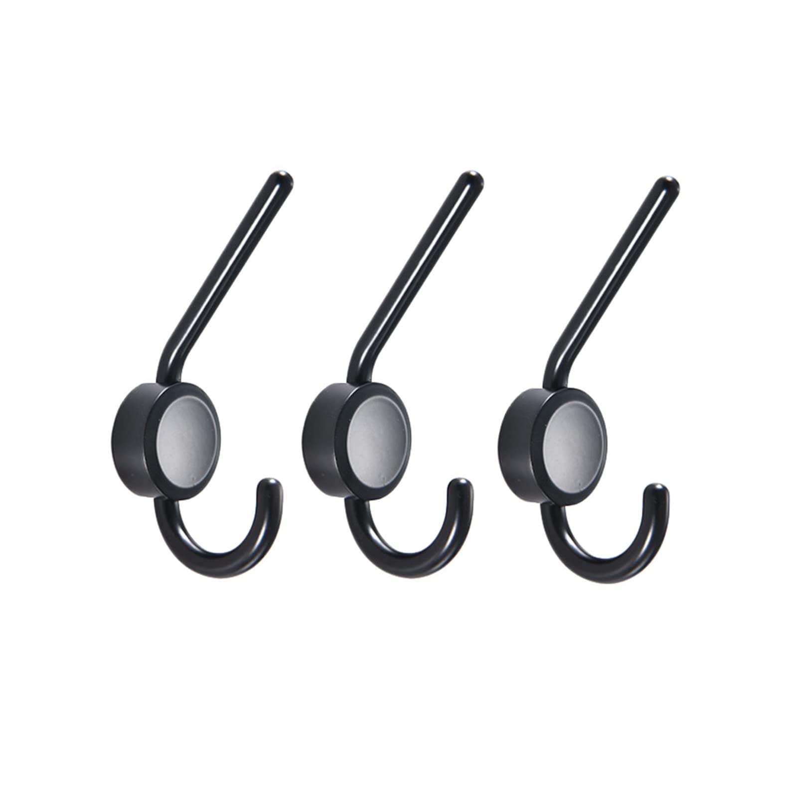 Wdwdw Black Coat Rack With Hooks 3 Nordic Style Wall Anti-Rust Key For Kitchen Bedroom Entrance Bathroom