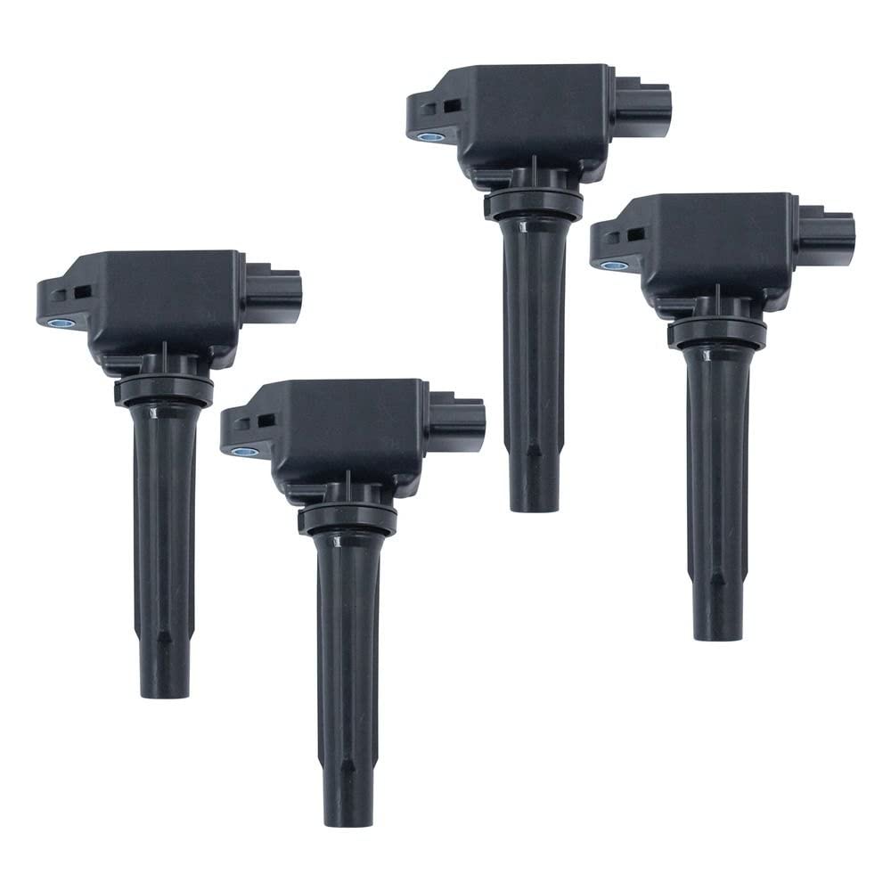 TRQ Ignition Coil Set 4 Piece Compatible with 12-23 Mazda 3 14-20 6 16-21 CX-3 20-23 CX-30 13-22 CX-5 16-23 CX-9 16-23 MX-5 Miata