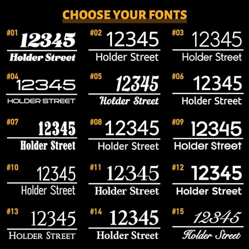 Image of Custom Reflective Mailbox Numbers and Street Address Decal - CMN01