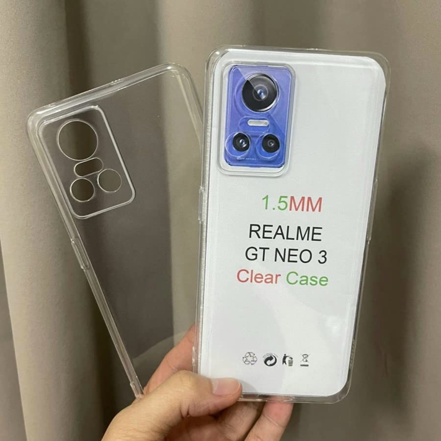 Image of REALCASE Silicone Crystal Clear Realme Gt Neo 3 5G Back Cover Case | Protective Design Transparent Back Cover Case For Realme Gt Neo 3 5G
