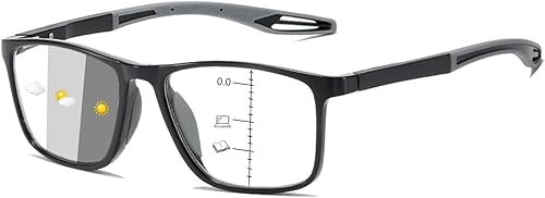 YIMI Lentes de lectura fotocromáticos progresivos multifoco para hombres y mujeres, bisagra de resorte, computadora, anti luz azul, lectores solares