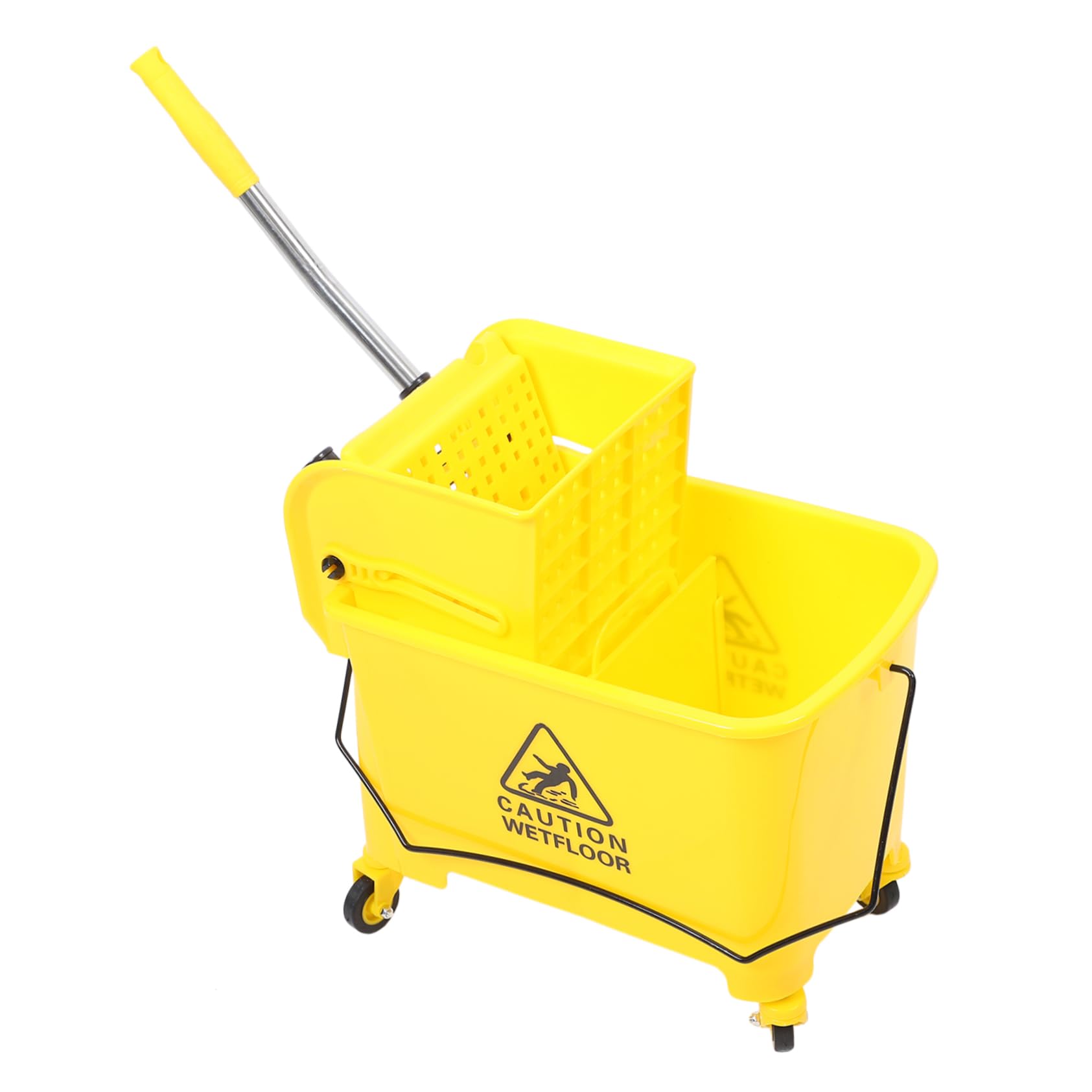 Cubeta para Fregona con Prensa Lateral y Ruedas Duraderas Cubo de Limpieza Comercial de Plástico Resistente Mango Ergonómico para Fácil Transporte Color para Mayor Color Aleatorio