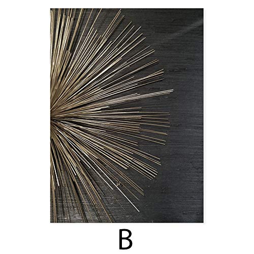 Toile peinture abstraite pour habiller un mur vide avec style rétro brun bois 40x60cm