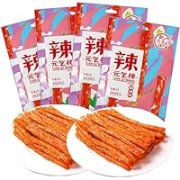 Latiao 4 Pack, Süß Und Würzig Chinesische Würzige Snacks, Latio Chinese Snack, Chinesische Lebensmittel, Klassische Hot Strips fürs Büro, Partys