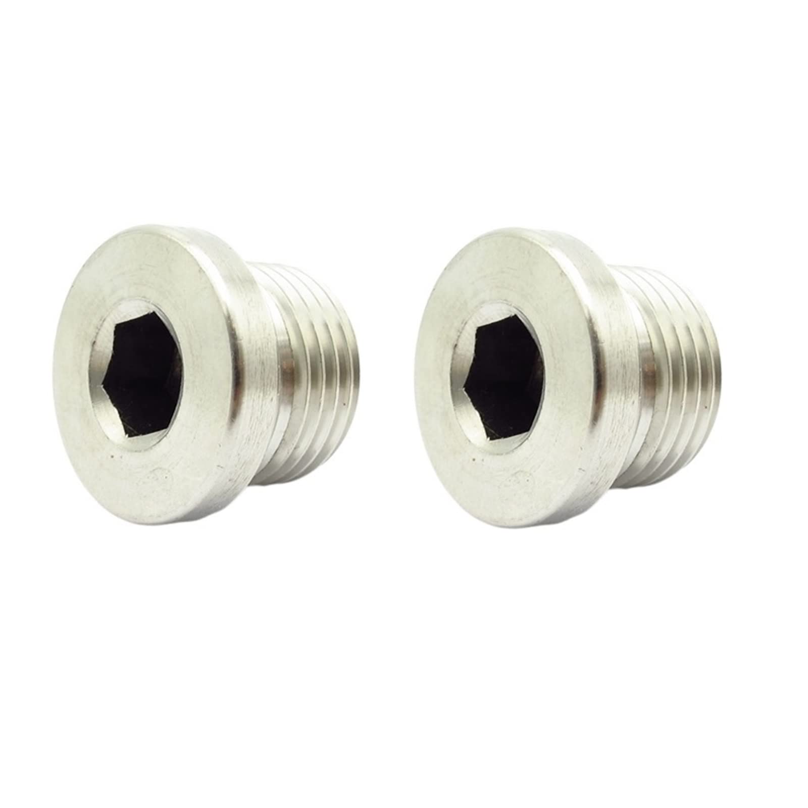 Messing-Gewindestopfen, Rohrverschraubung, 2 Stück, 1/8 Zoll – 1 BSP BSPP Außengewinde, 304 Edelstahl, Innensechskant, Endkappe, Stopfen, Anschlussadapter(3/4Inch)