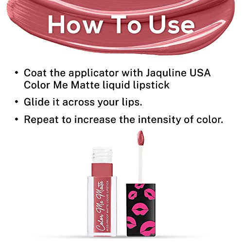 Image of Jaquline USA Color Me Matte Long Lasting liquid Lipstick enriched with vitamin E & tea tree oil (Coffee Brown-5 ml)