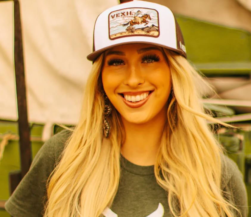 Image of Vexil American Rancher Adjustable Snapback Western Lifestyle Rodeo Southwest Inspired Meshback Hat