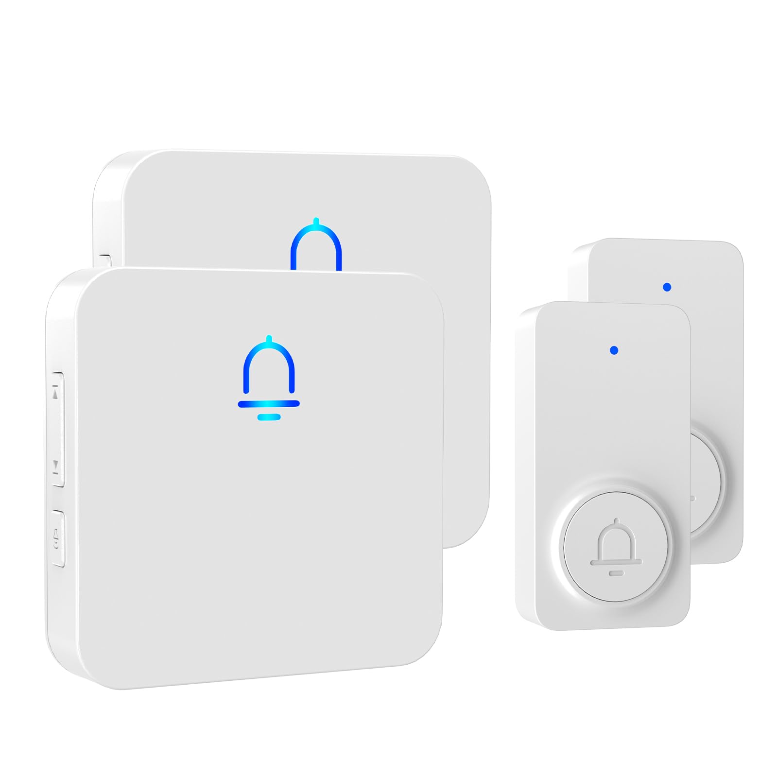 SECRUI Wireless Doorbell, 2 Plug in Receivers Door Chime Kit with IP55 Waterproof Door Bells, 1000 ft Range, 32 Chimes ​for Home, School, Office, Classroom, White