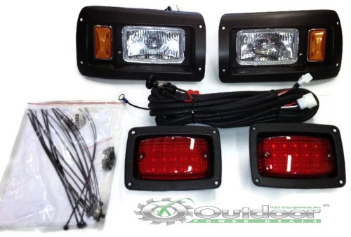 Club Car DS Golf Cart Headlight and LED Tail Light Kit - 1993 & Up